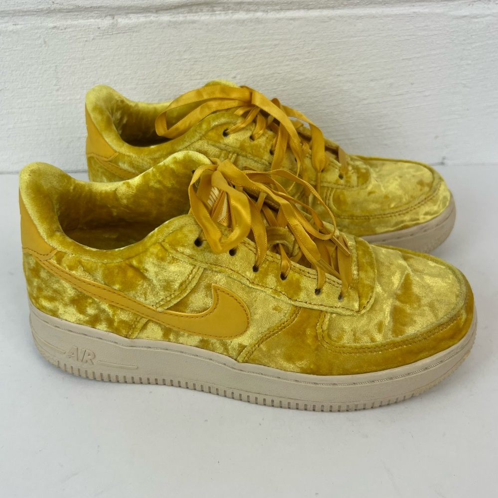 Nike Velvet Mineral Gold Air Force 1 Sneakers, 4.5Y / 6 women’s
